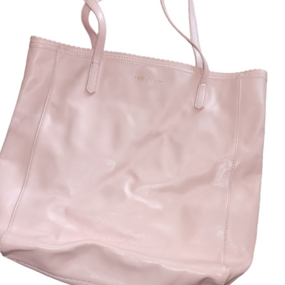 BCBGENERATION Pastel Pink Tote Bag Handbag Purse Barbiecore PU Straps Travel